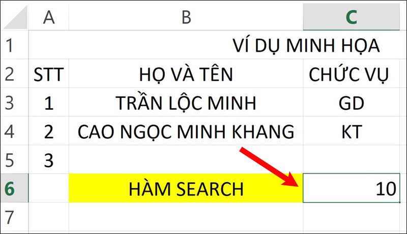 Nhấn Enter để hiển thị kết quả.